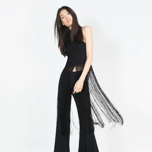Zara fringe halter top